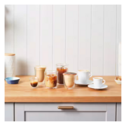 DELONGHI 400ML DOUBLE WALL THERMAL GLASSES ICE BEVERAGES | DLSC318